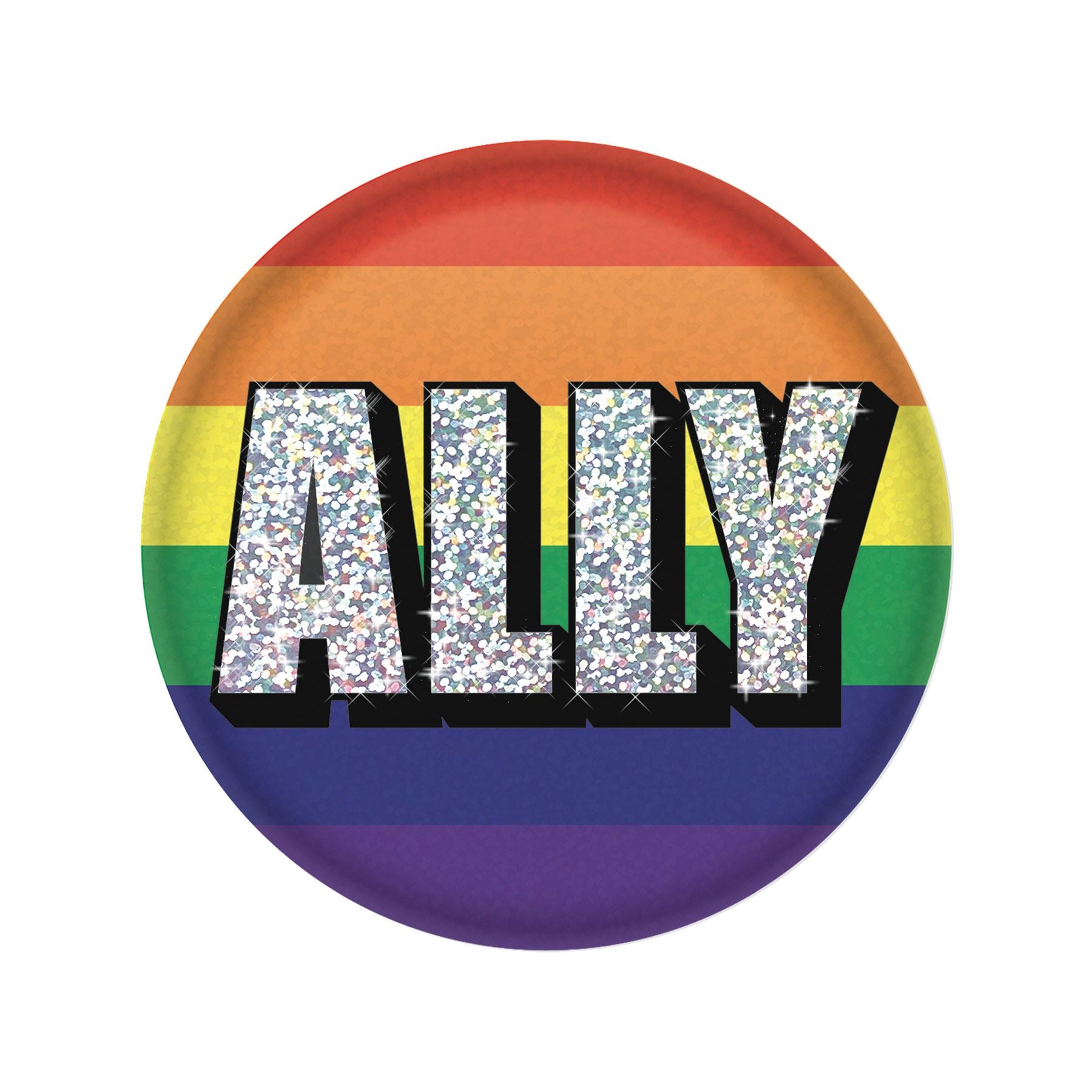 Beistle Ally Button - Rainbow | Party Supply | Decoration