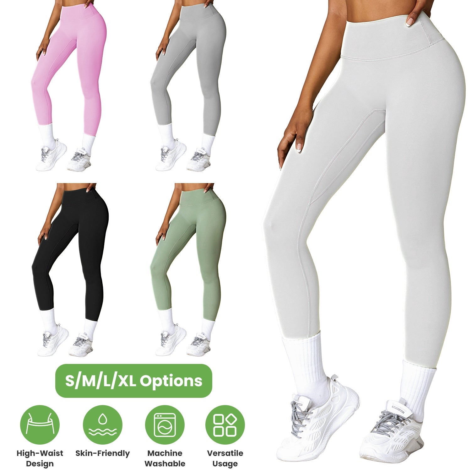 Women s High Waist Workout Leggings Tummy Control Compression Yoga Tight Pants