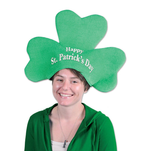 Beistle Plush St Patrick's Day Shamrock Hat - St. Patricks | Party Supply