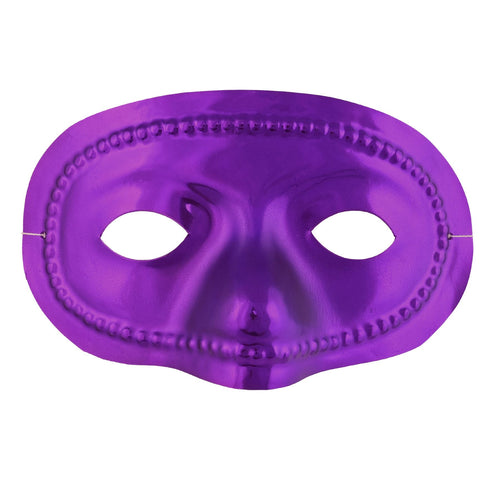 Beistle Purple Metallic Half Mask - General Occasion | Party Supply