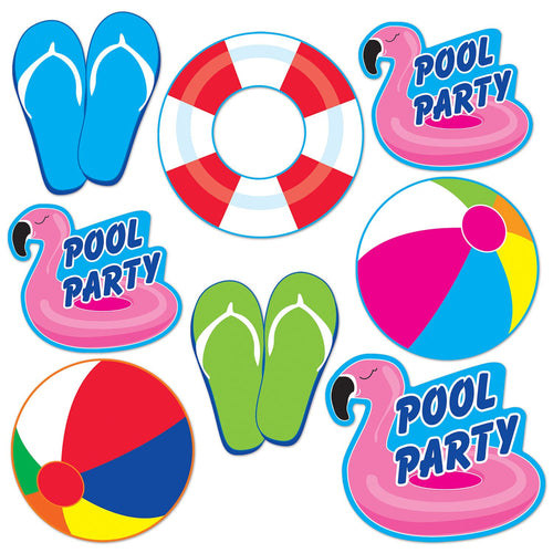 Beistle Pool Party Cutouts - Spring/Summer | Party Supply | Decoration