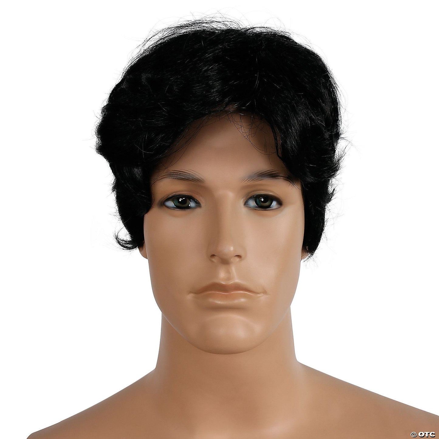 Mens Black Bargain Wig