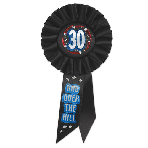 Beistle 30 and Over The Hill Rosette Ribbon - Party Supply for Over-The-Hill