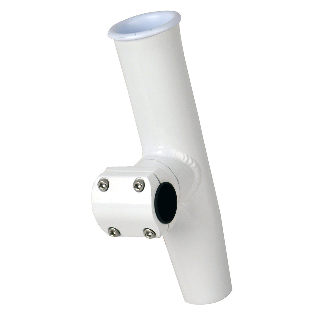 C.E. Smith Adjustable Mid Mount Rod Holder - 1.66" or 1-1/2" OD - White Powder Coat Aluminum with Sleeve Hex Key [53775]