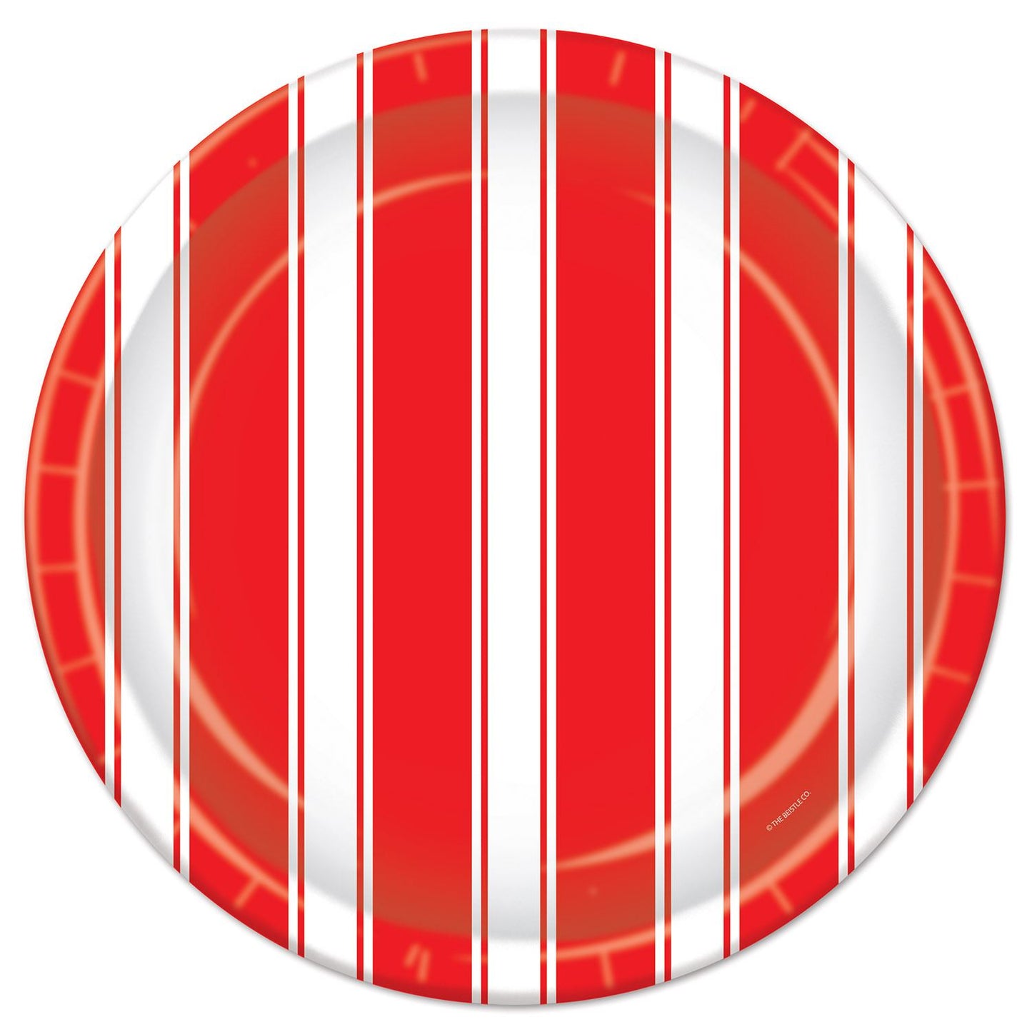 Beistle Red & White Stripes Luncheon Plates - Circus | Party Supply