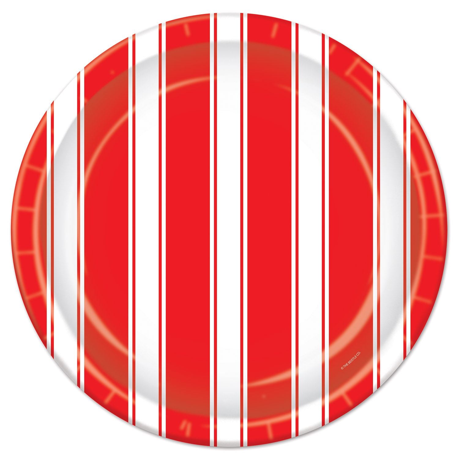 Beistle Red & White Stripes Luncheon Plates - Circus | Party Supply