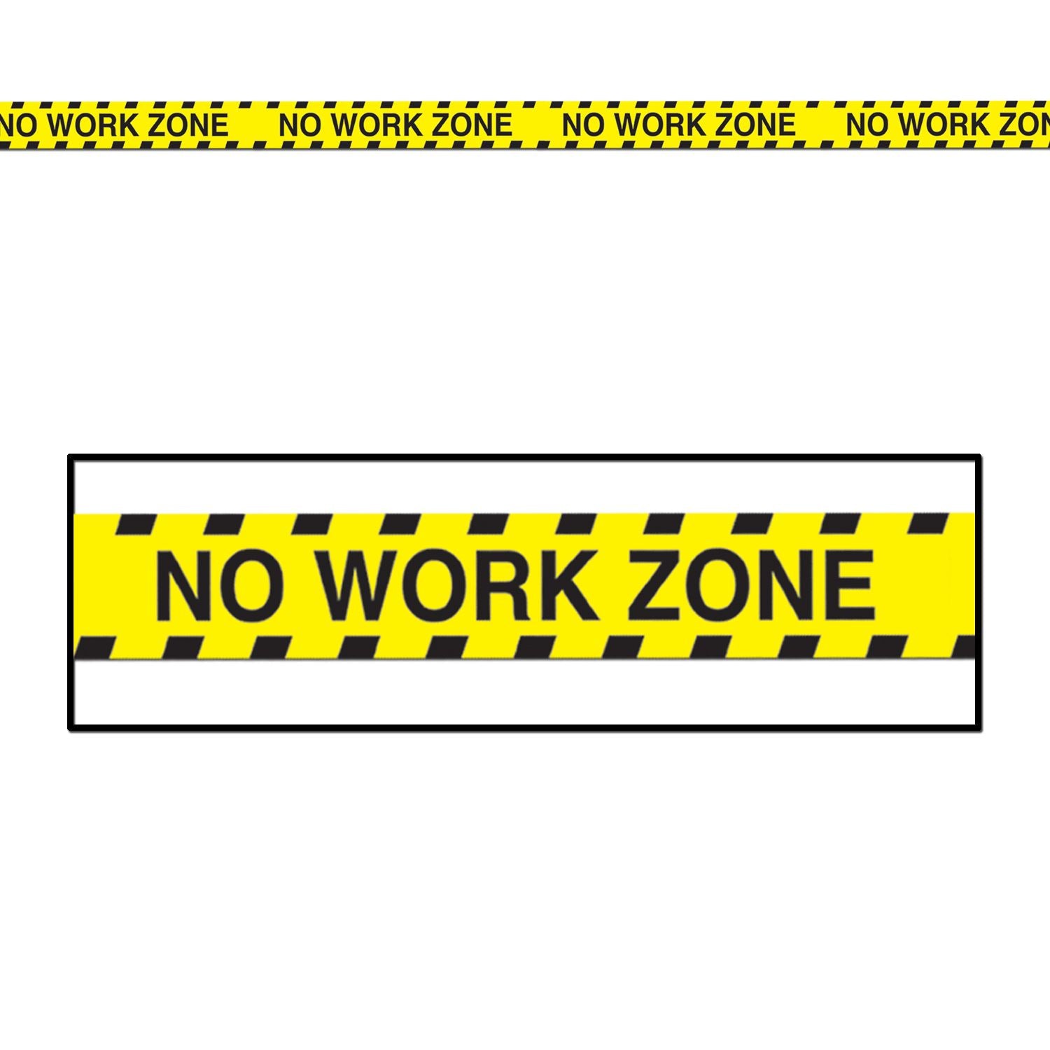 Beistle No Work Zone Party Tape - Retirement | Party Supply | Decoration