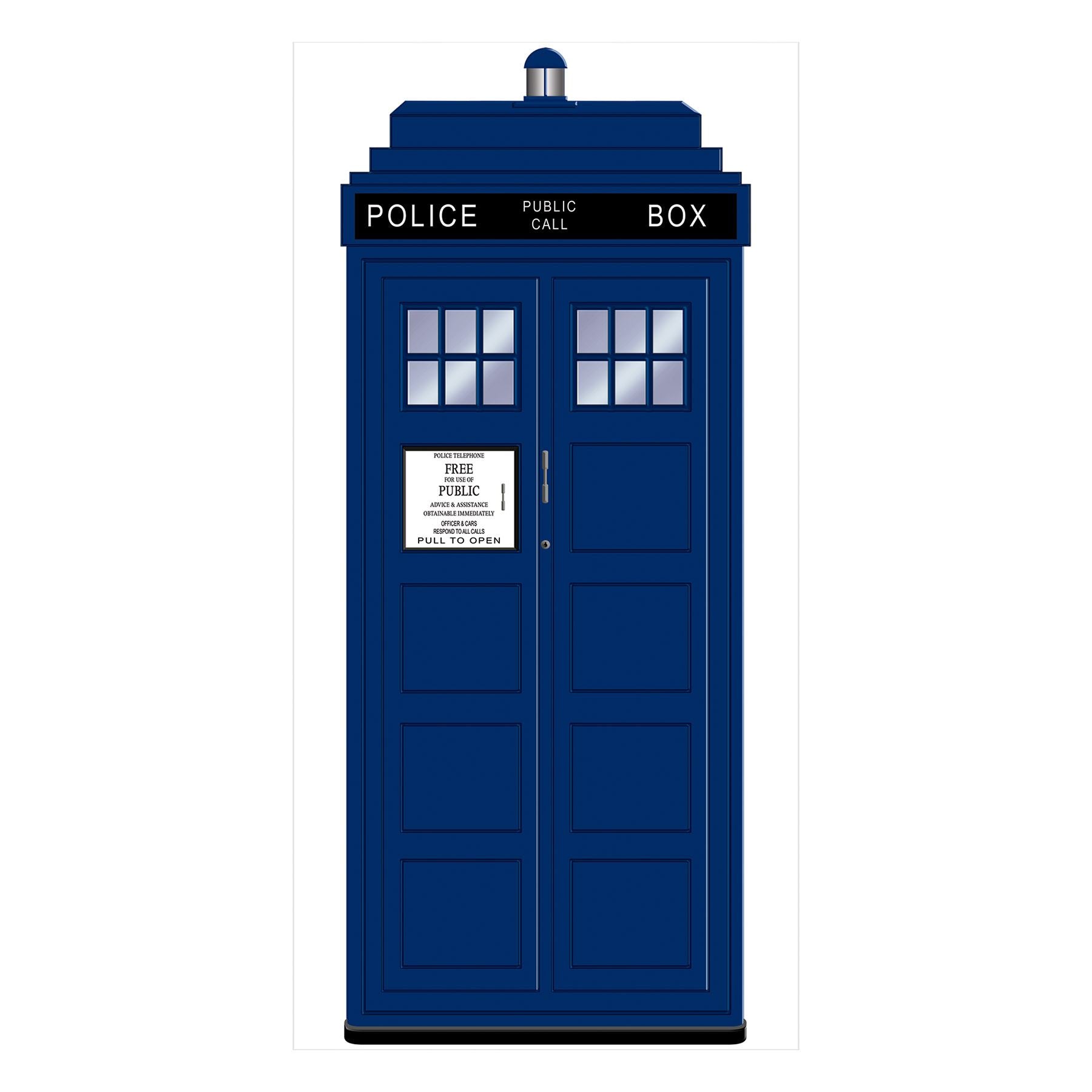 Beistle Police Call Box Door Cover - British | Party Supply | Decoration