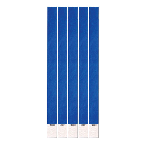 Beistle Blue Tyvek Wristbands - General Occasion | Party Supply | Decoration