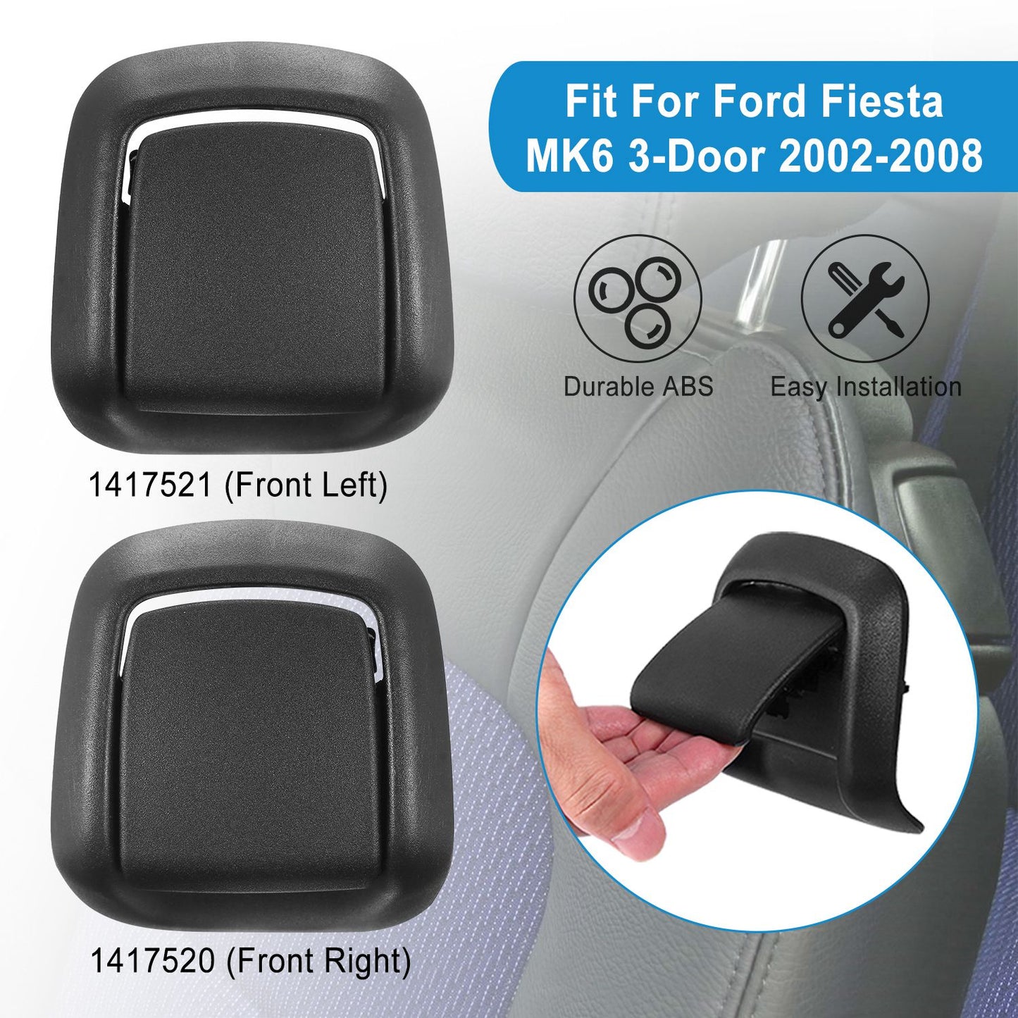 1 Pair Car Seat Release Handles for Ford Fiesta MK6 2002-2008 Auto Seat