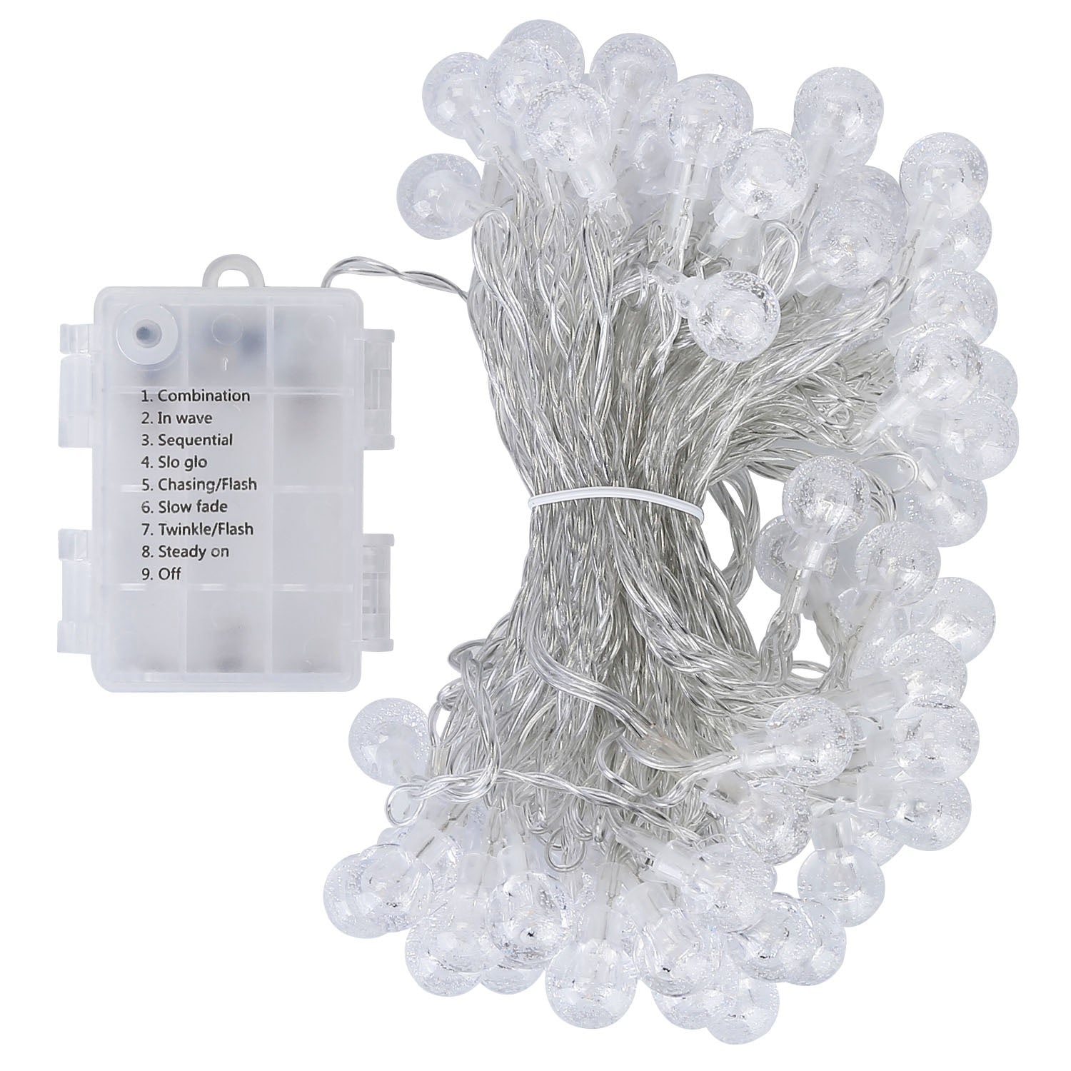 32.8Feet Globe String Lights Battery Powered Waterproof Decorative Fairy Lamp