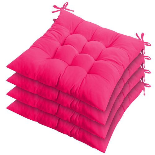 4Pcs Chair Cushion Pads Pillow 17.72x17.72x2.37in Soft Tie On Square Sittin 0324