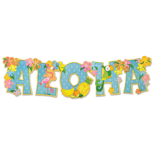 Beistle Printed Aloha Streamer - Luau | Party Supply | Decoration