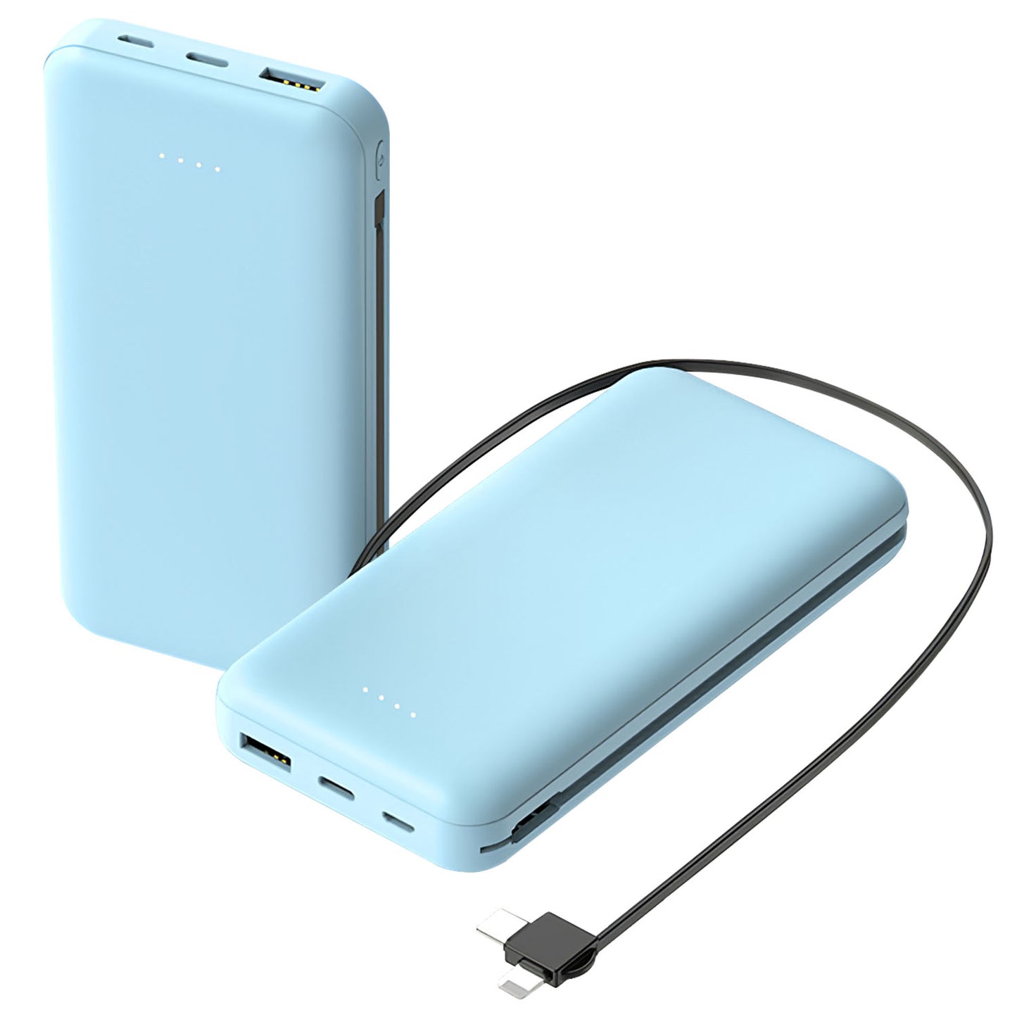 10000mAh Power Bank Portable Phone Charger External Battery Pack with LT & 9076