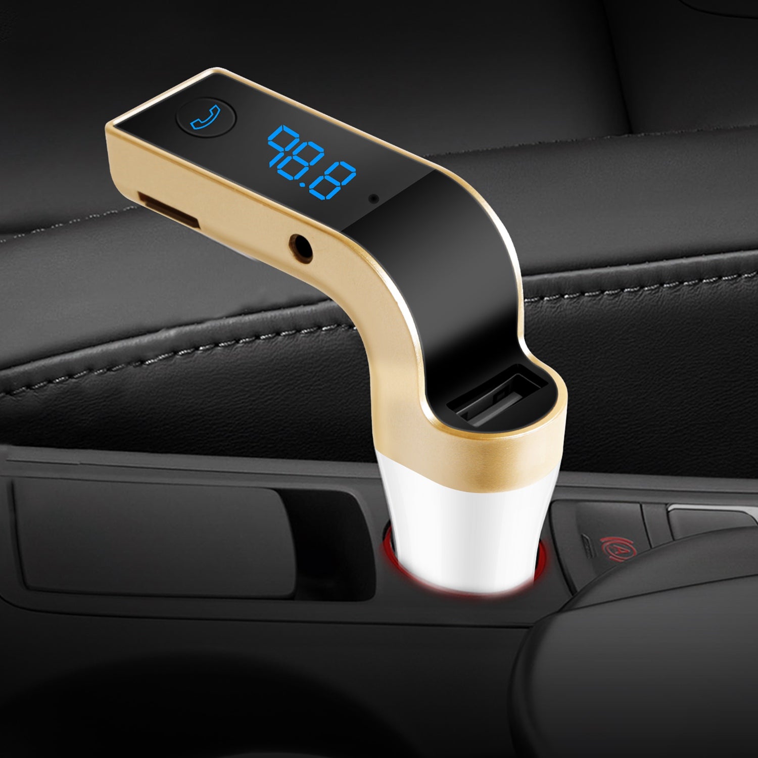 Car Wireless FM Transmitter USB Charger Hands-free Call MP3 Player TF Card