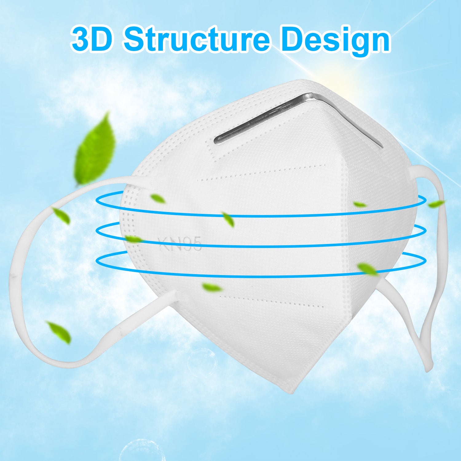 10 PCS Disposable KN95 Mask FFP2 Soft Breathable Protective Mask 95% Filtration