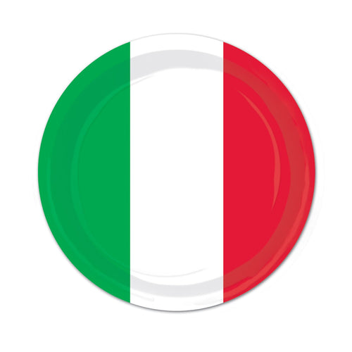 Beistle Red, White, and Green Paper Plates - Fiesta/Cinco de Mayo | Party