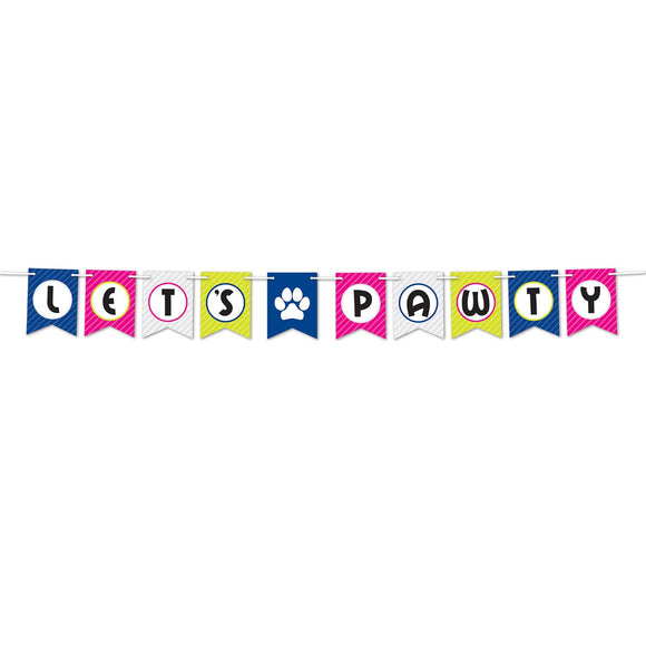 Beistle Let's Pawty Streamer 6 in  x 6' (1/Pkg) Party Supply Decoration : Pets