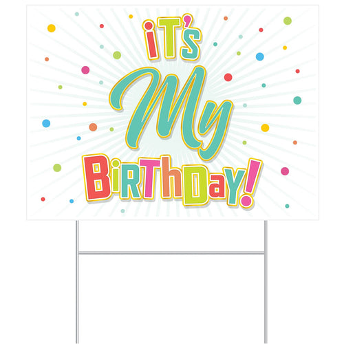 Beistle All Weather It's My Birthday! Yard Sign | Party Supply | Decoration