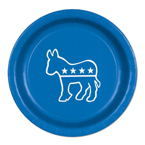 Beistle Blue Democratic Plates - Patriotic | Party Supply | Decoration