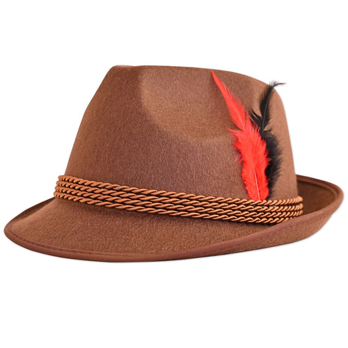 Beistle Brown Alpine Hat - Oktoberfest | Party Supply | Decoration | Favor