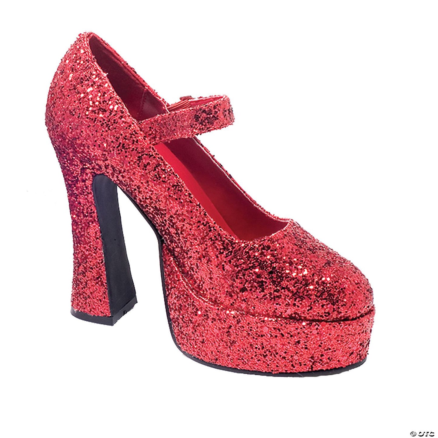 Womens Red Mary Jane Platform High-Heel Shoes - Size 10