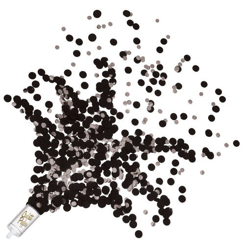 Beistle Push Up Confetti Poppers - Black & Silver - New Years | Party Supply