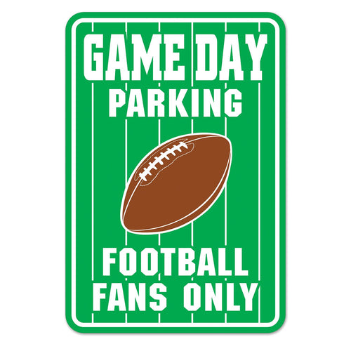 Beistle Game Day Parking Sign - Football | Party Supply | Decoration