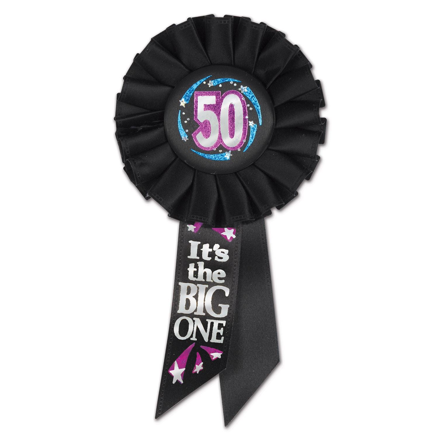 Beistle 50 It's The Big One Rosette Ribbon - Party Supply for Over-The-Hill