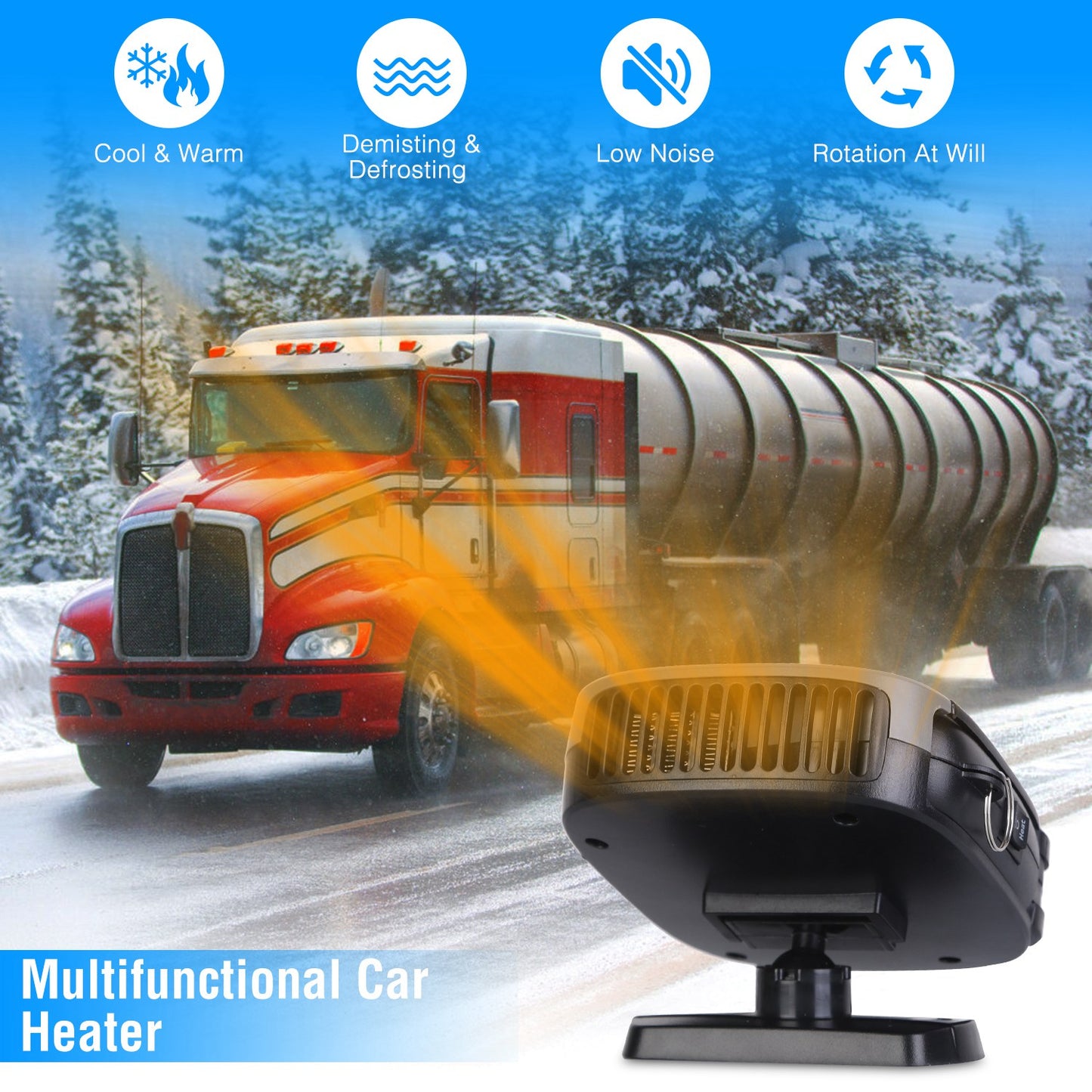 12V 150W Portable Car Auto Heater Heating Fan 2 in 1 Defroster Demister