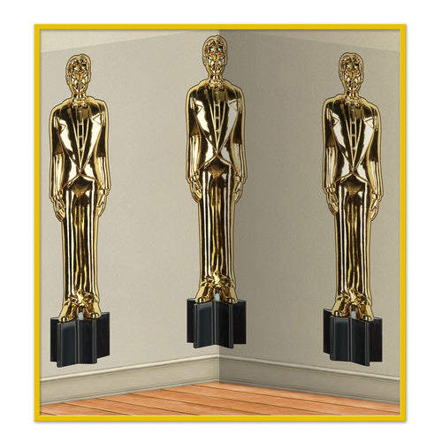 Beistle Awards Night Male Statuettes Backdrop | Party Supply | Decoration