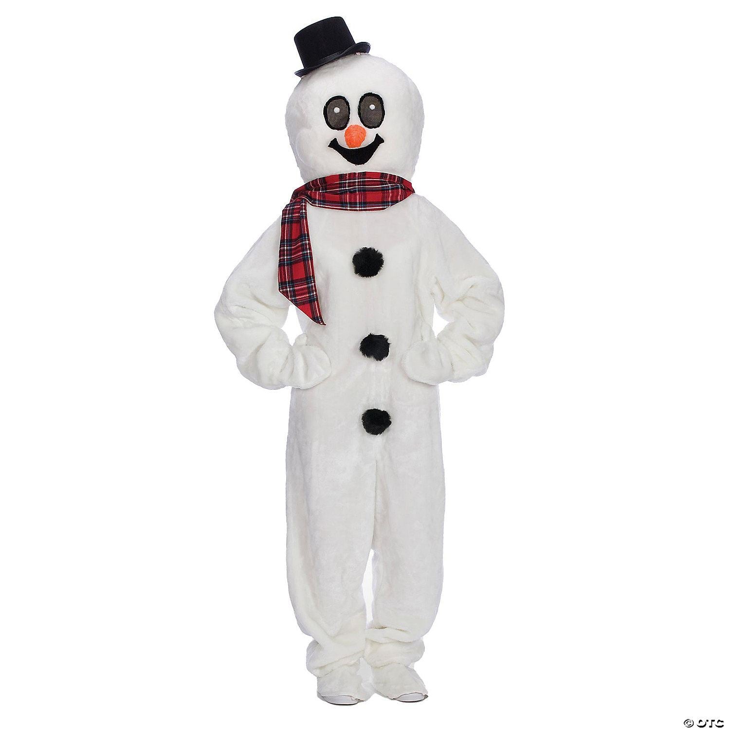 Unisex | Adults Snowman Suit with Mascot Head-Medium 8-10