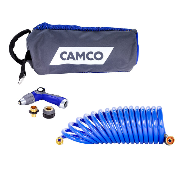 Camco 20 Coiled Hose  Spray Nozzle Kit [41980]