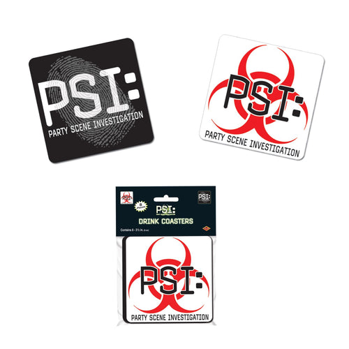 Beistle PSI Coasters - Crime Scene | Party Supply | Decoration