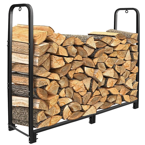 Firewood Log Rack 2500LBS Iron Wood Lumber Storage Stacking Rack 4.03ft Heavy