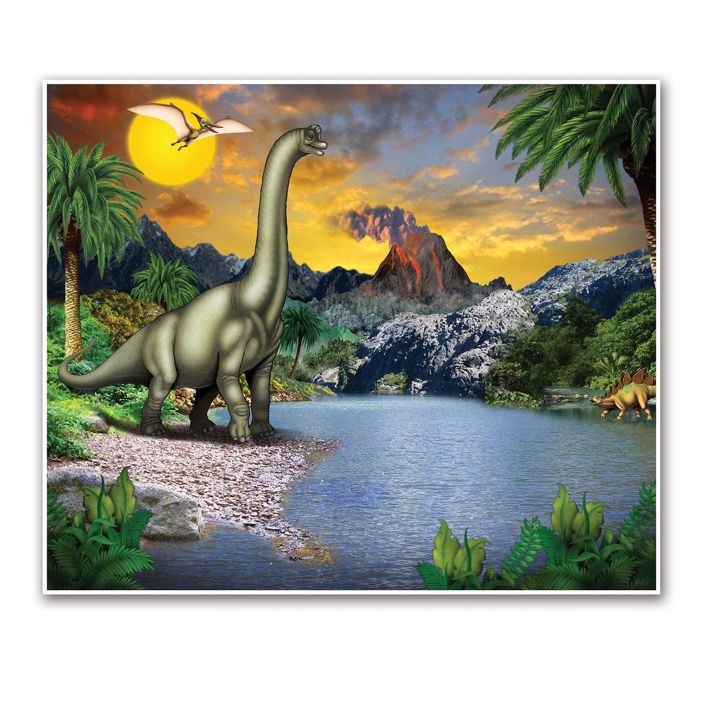 Beistle Dinosaur Insta-Mural - Dinosaurs | Party Supply | Decoration