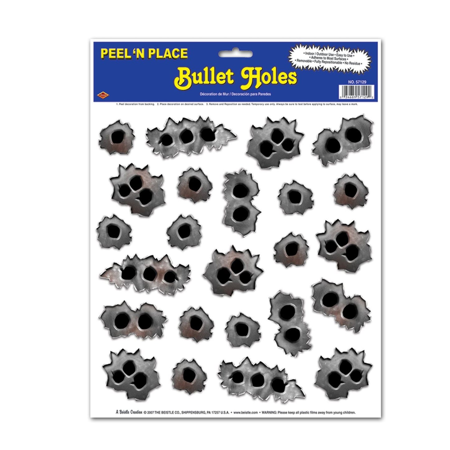 Beistle Bullet Holes Sticker Decals - 20's | Party Supply | Decoration