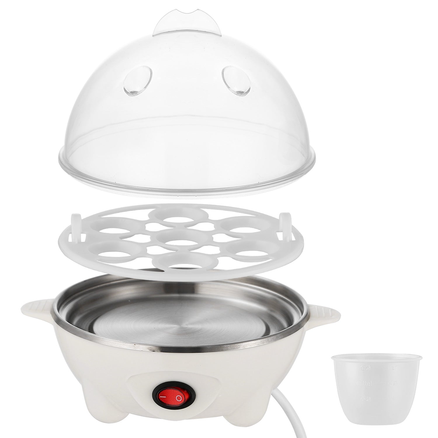 Electric Egg Cooker 7-Capacity BPA-Free Hard-Boiled Egg Maker w/ Auto-Off 3705
