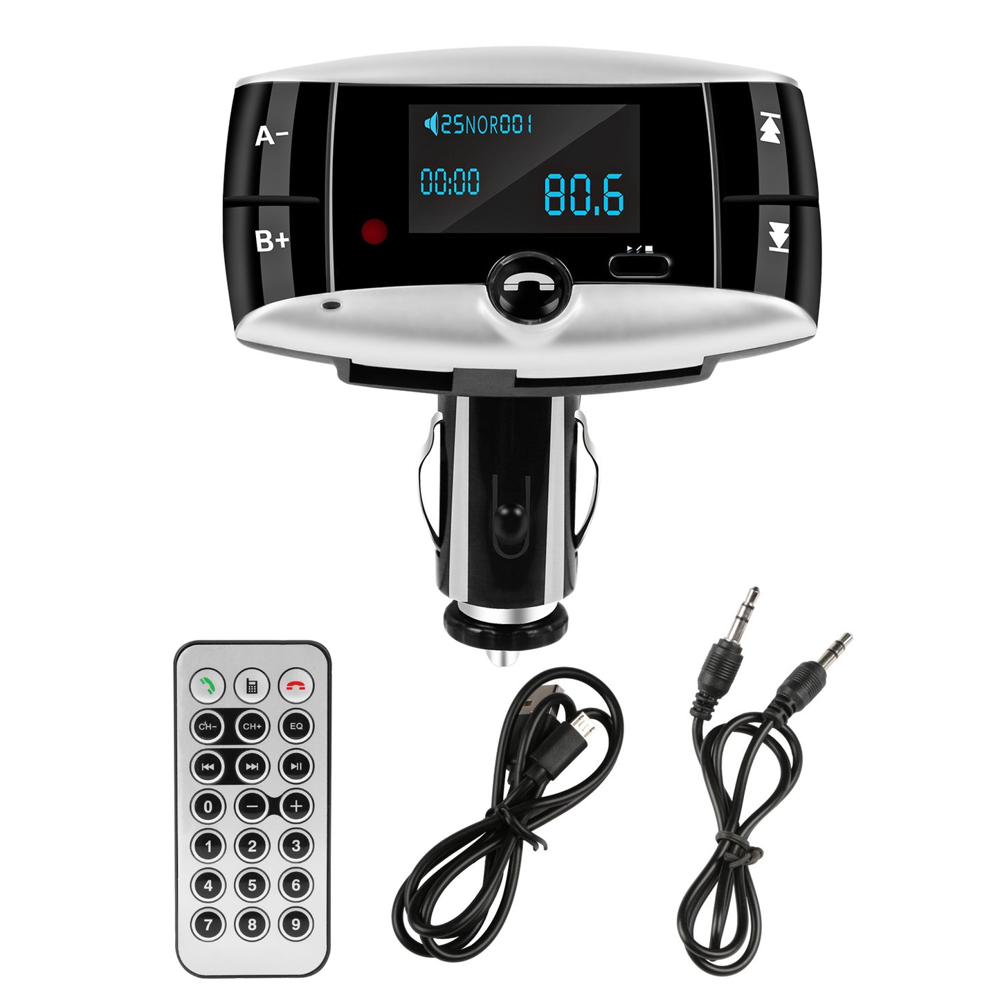 Car Wireless FM Transmitter USB Charger Hands-free Call MP3 Player SD Card