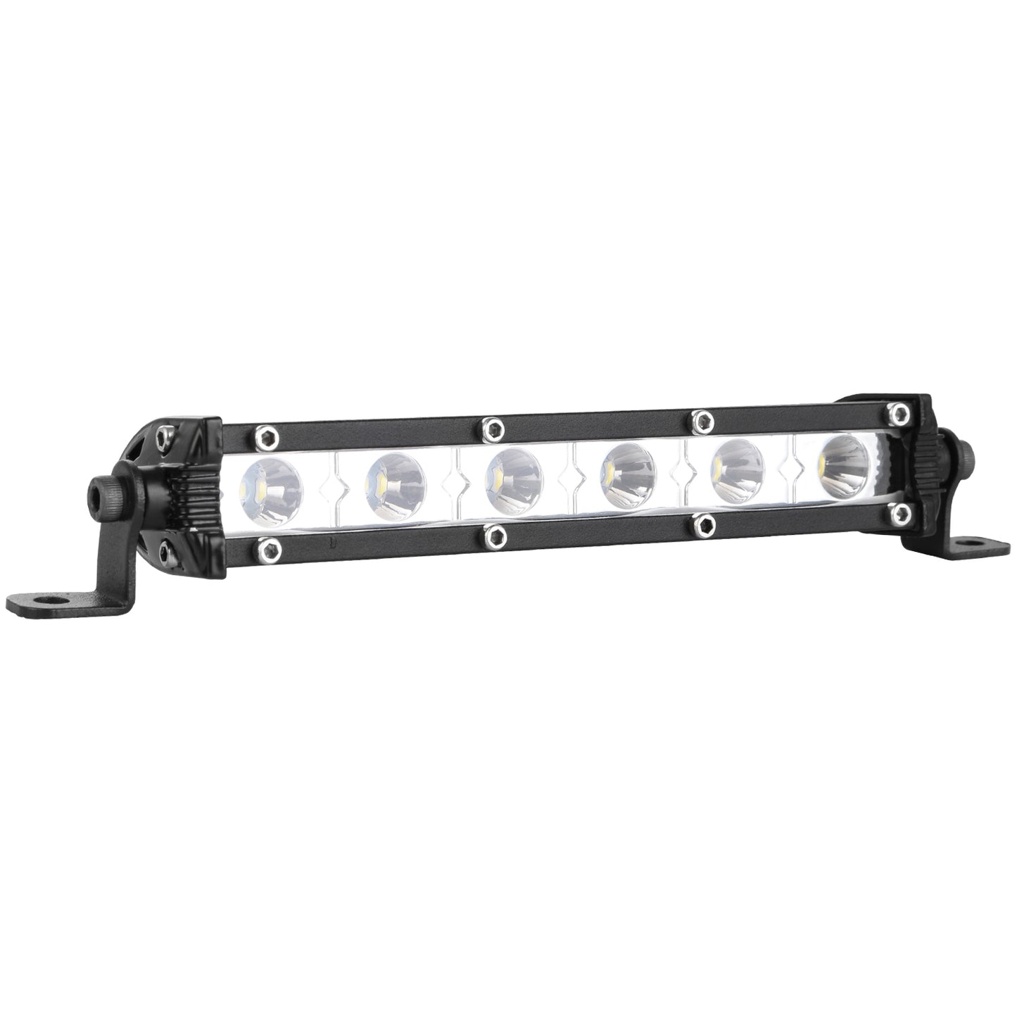 7" LED Light Bar Single Row Offroad Spot Lights 18W Ultra Slim Straight Work