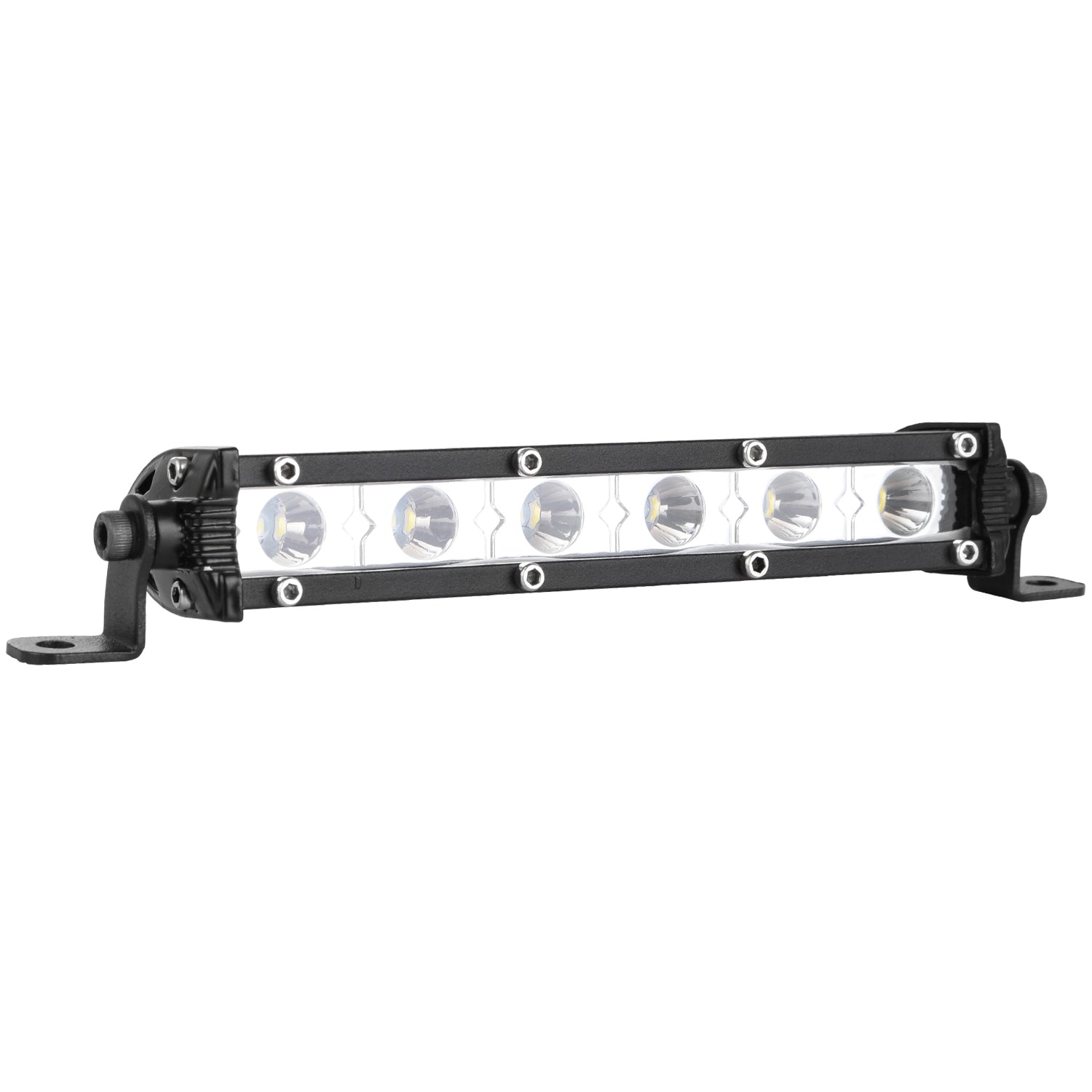 7" LED Light Bar Single Row Offroad Spot Lights 18W Ultra Slim Straight Work