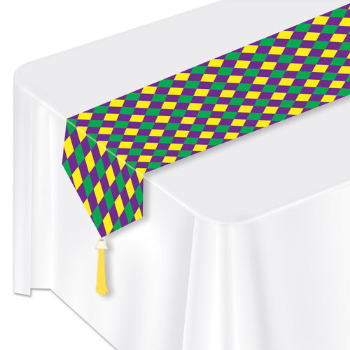 Beistle Printed Mardi Gras Table Runner | Party Supply | Decoration