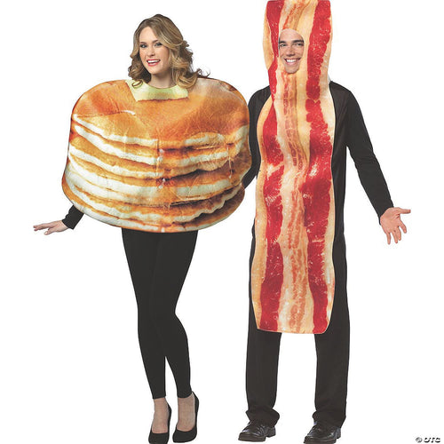 Unisex | Adults Pancakes & Bacon Couples Costumes
