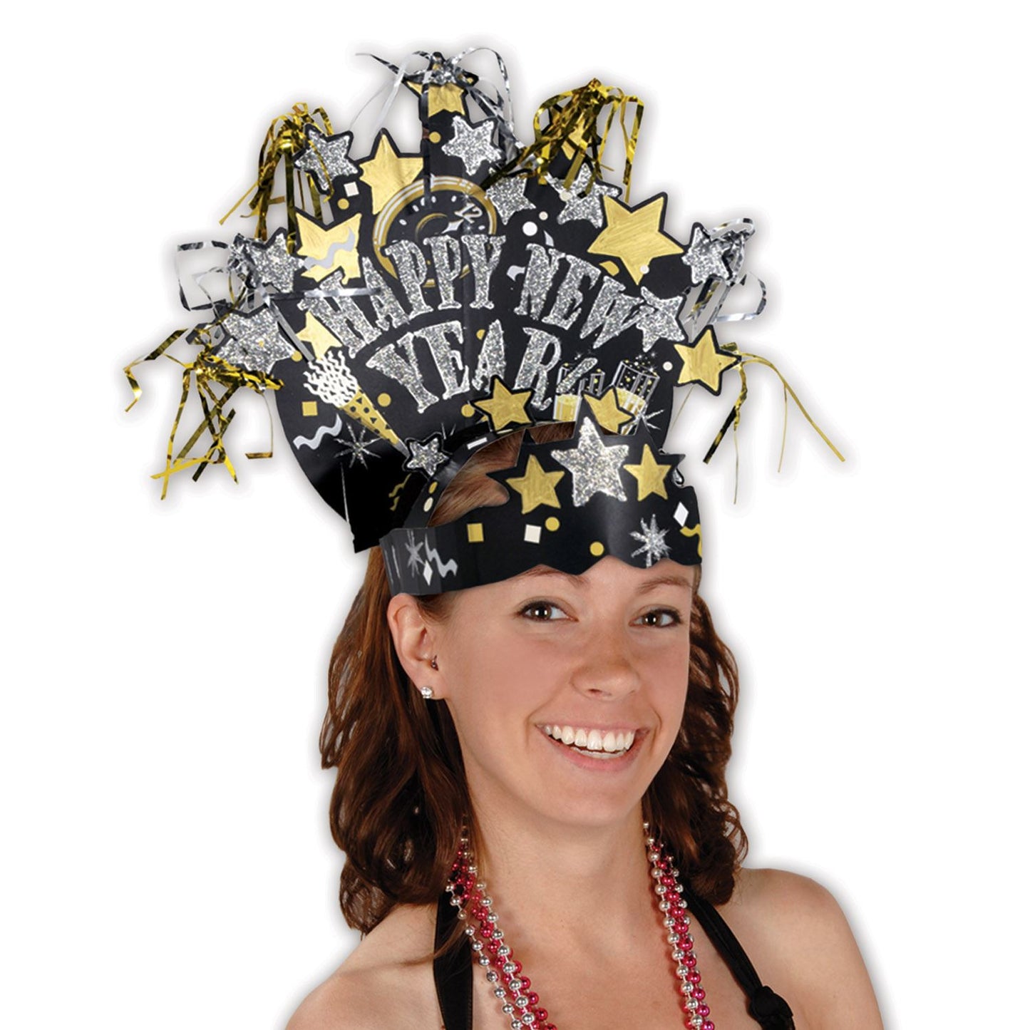 Beistle Gold and Silver Glittered New Year Headdress - New Years | Party