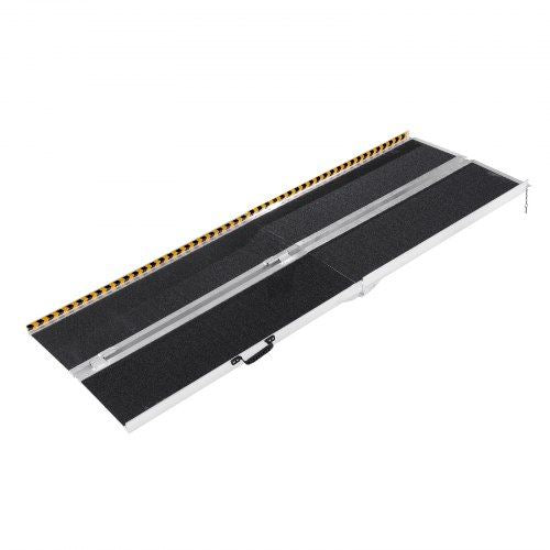 Portable Wheelchair Ramp 7 ft 800 lbs Capacity Non-Slip Aluminum Folding