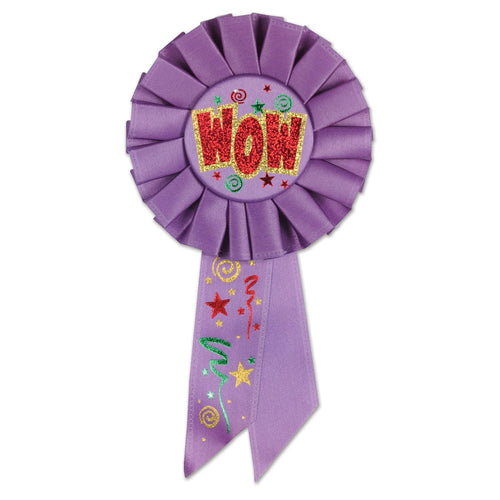 Beistle WOW Rosette Ribbon - Party Supply Decoration for General Occasion