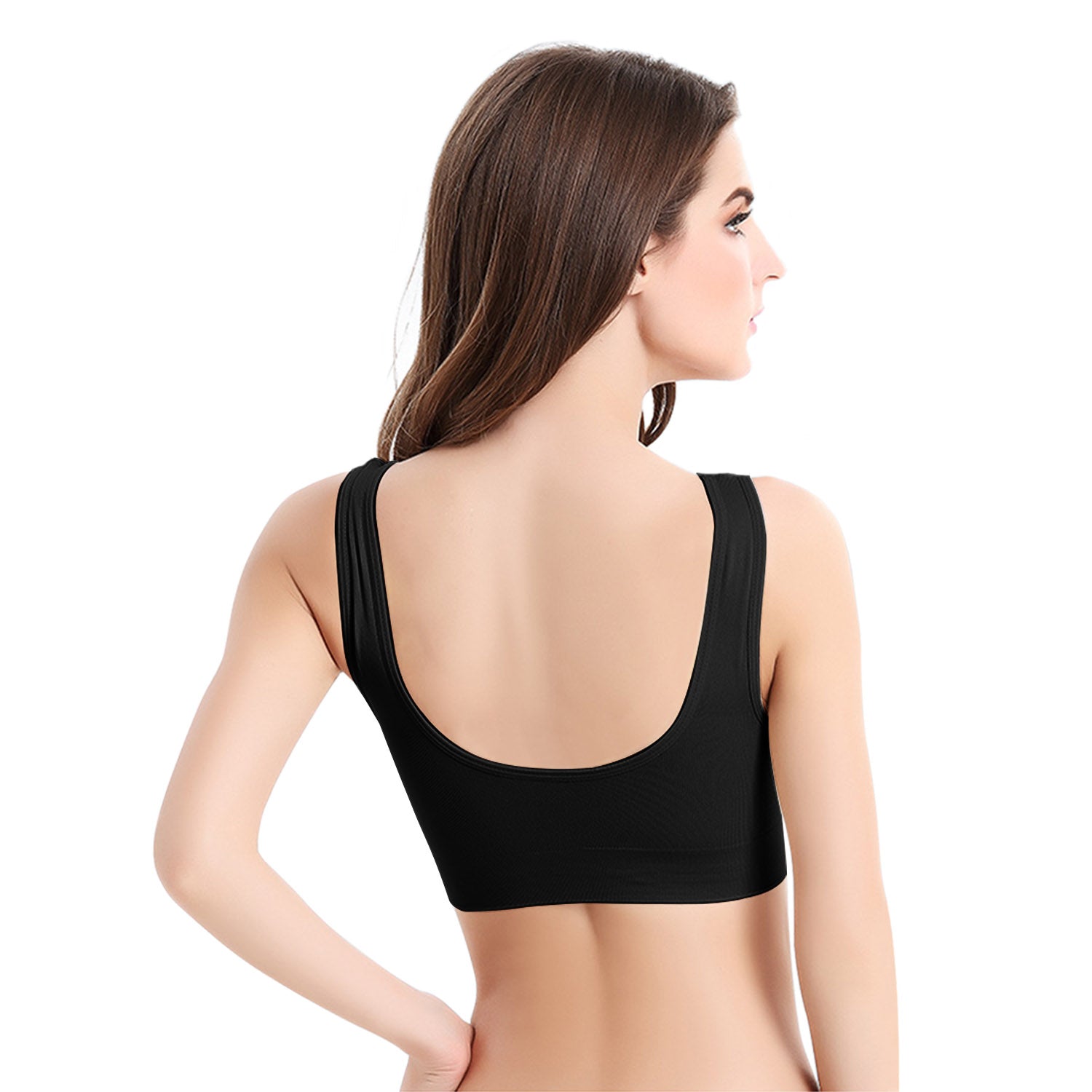 3 Pack Sport Bras For Women Seamless Wire-free Bra Light Support Tank Tops For