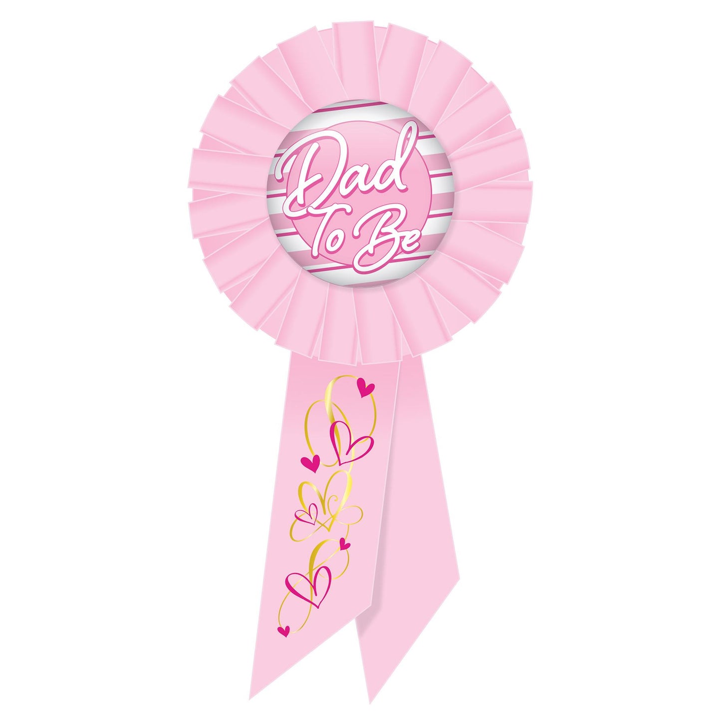 Beistle Dad To Be Rosette - Pink - Baby Shower | Party Supply | Decoration