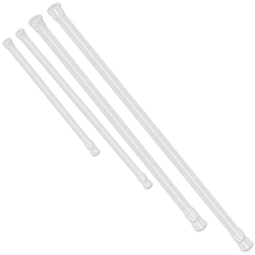 Tension Curtain Rod Spring Load Adjustable Curtain Pole Heavy-Duty Steel 4 2552