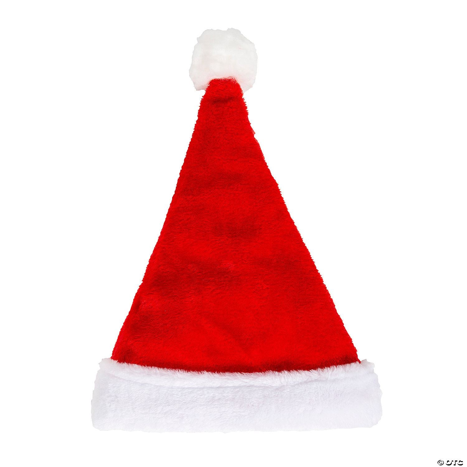 Santa Hat Plush White Pompom